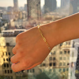 Small Open Link Chain Bracelet Vermeil Zoe Lev Jewelry