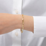 Figaro Chain Bracelet Vermeil Zoe Lev Jewelry