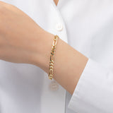 Figaro Chain Bracelet Vermeil Zoe Lev Jewelry