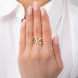 Large Link Ring Vermeil Zoe Lev Jewelry