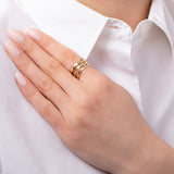 Wrap Around Ring Vermeil Zoe Lev Jewelry