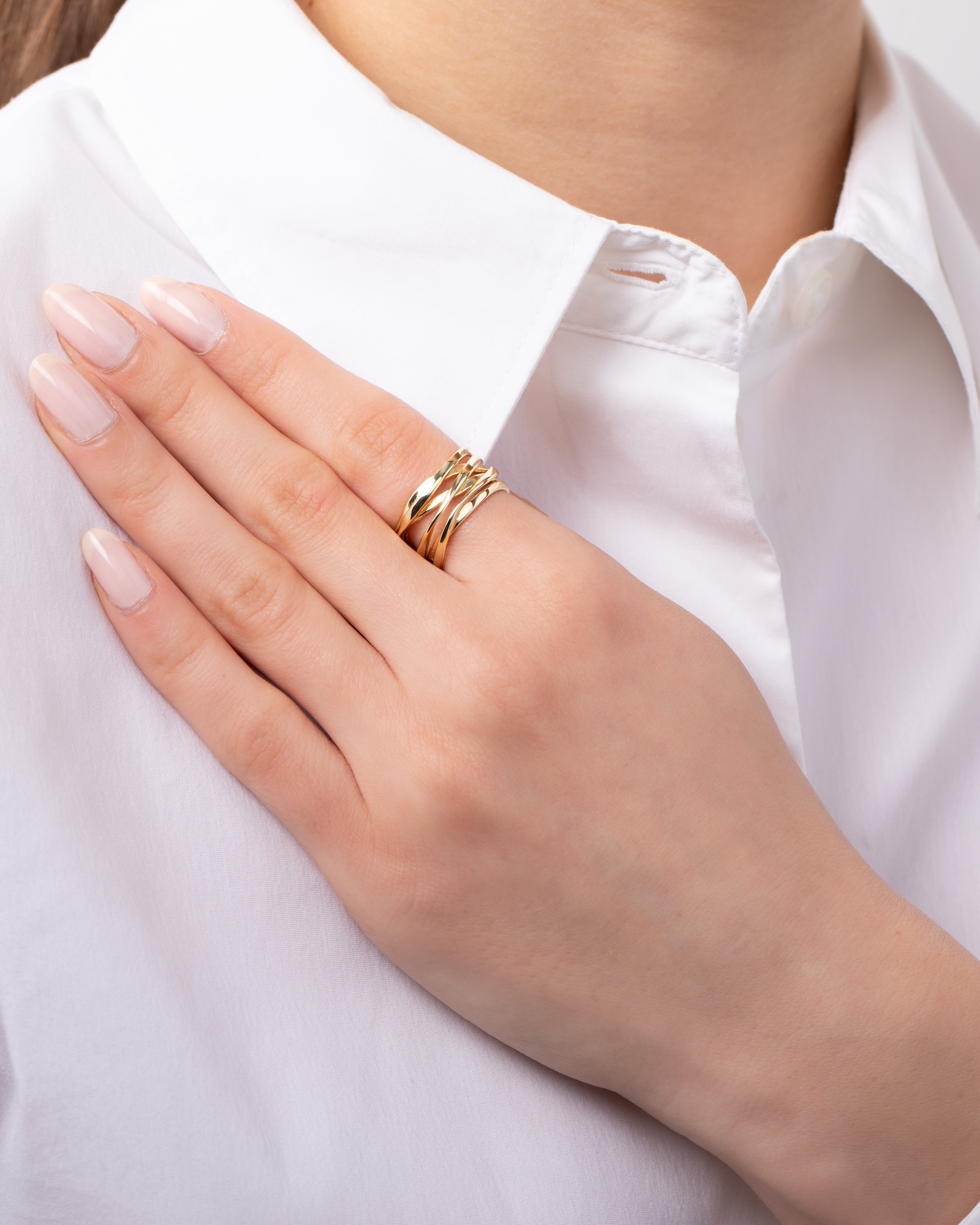 Wrap Around Ring Vermeil Zoe Lev Jewelry