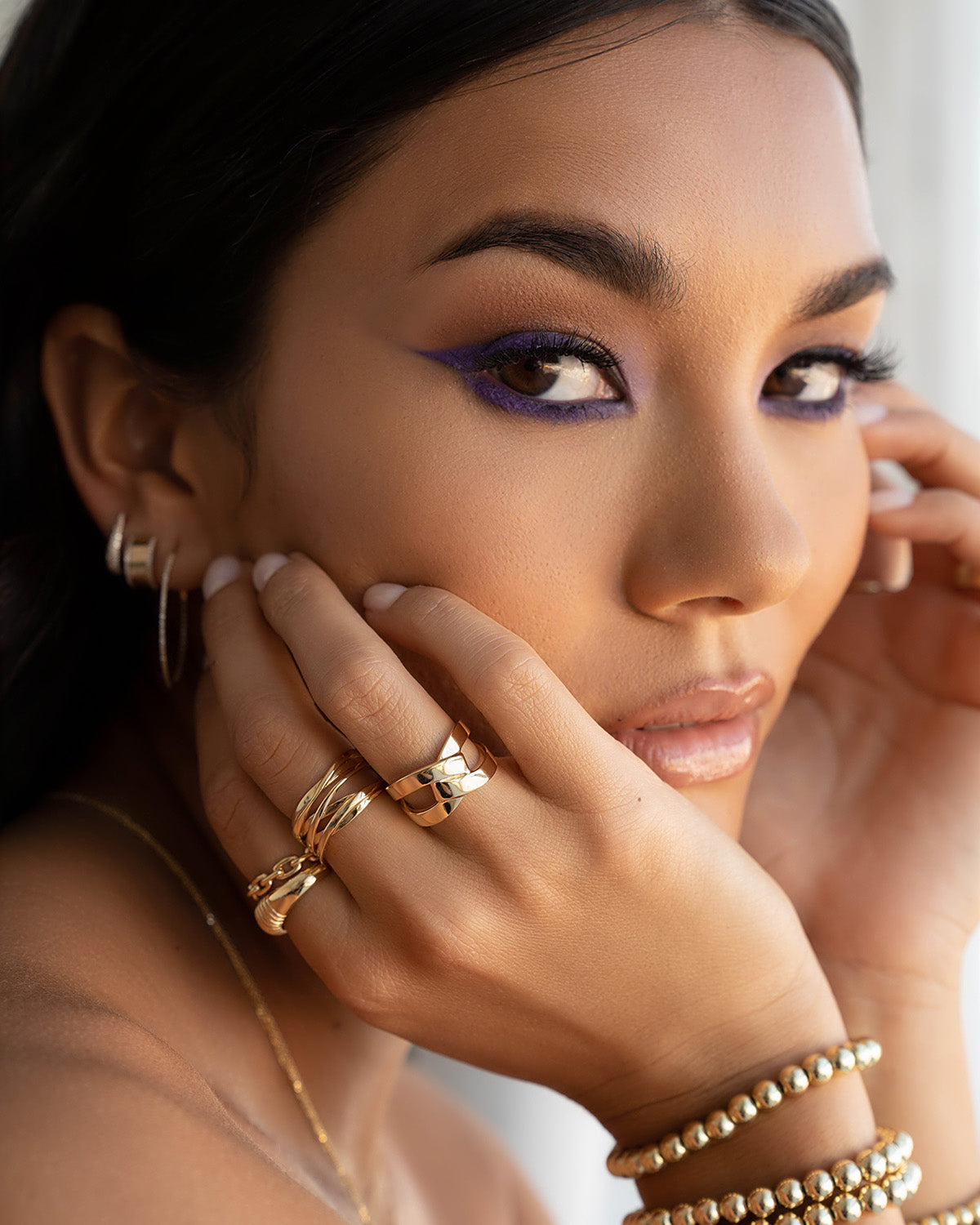 Ribbed Dome Ring Vermeil Zoe Lev Jewelry