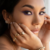 Ribbed Dome Ring Vermeil Zoe Lev Jewelry