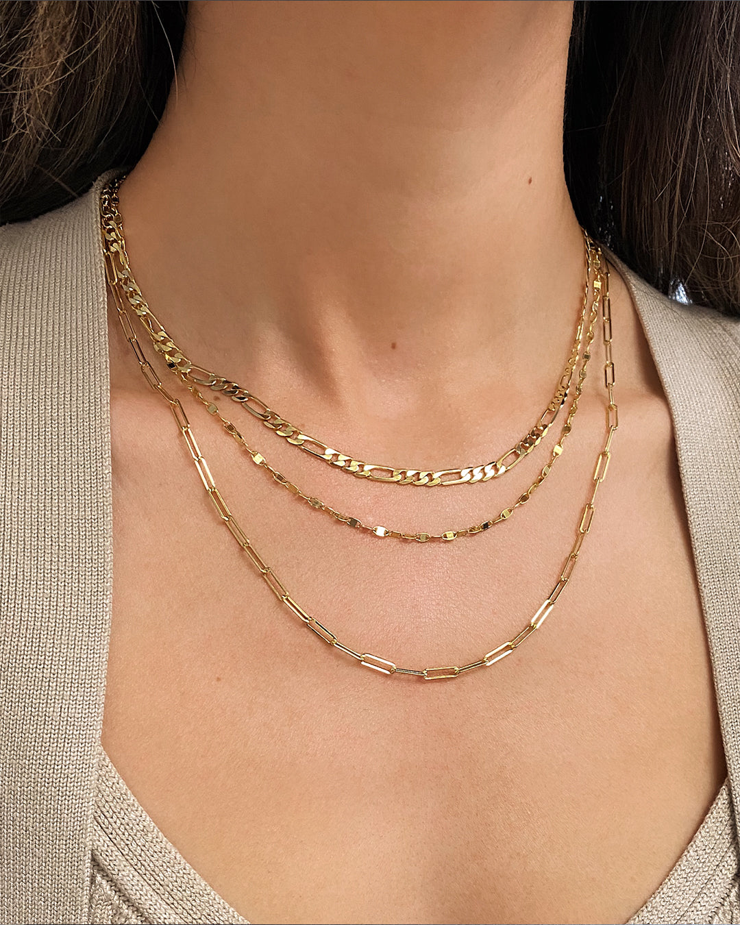 Mirror Chain Necklace Vermeil Zoe Lev Jewelry