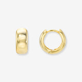 Small Thick Huggie Earrings Vermeil Zoe Lev Jewelry