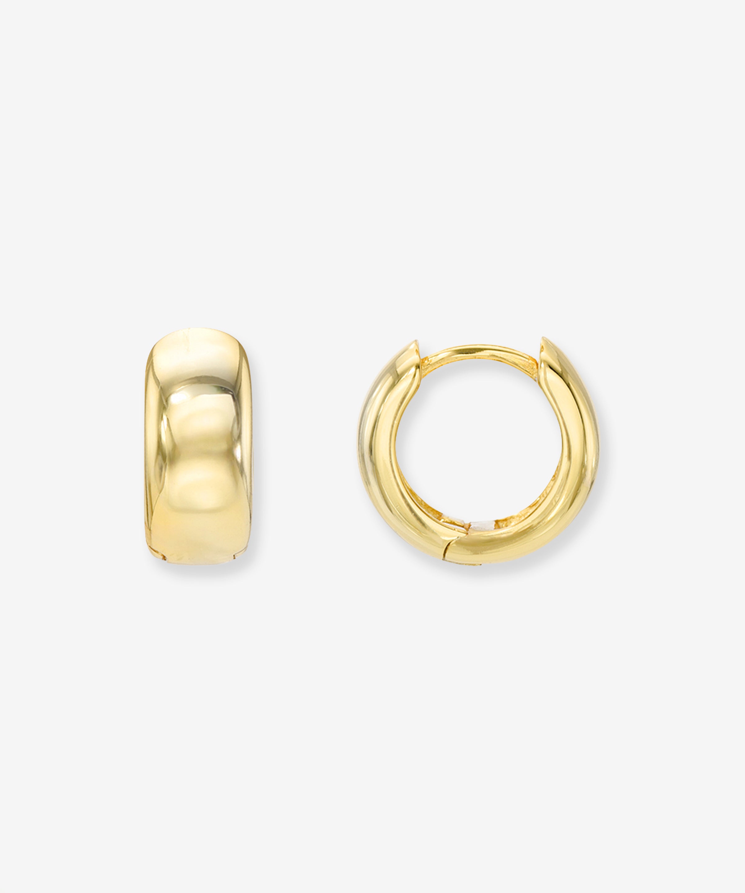 Small Thick Huggie Earrings Vermeil Zoe Lev Jewelry