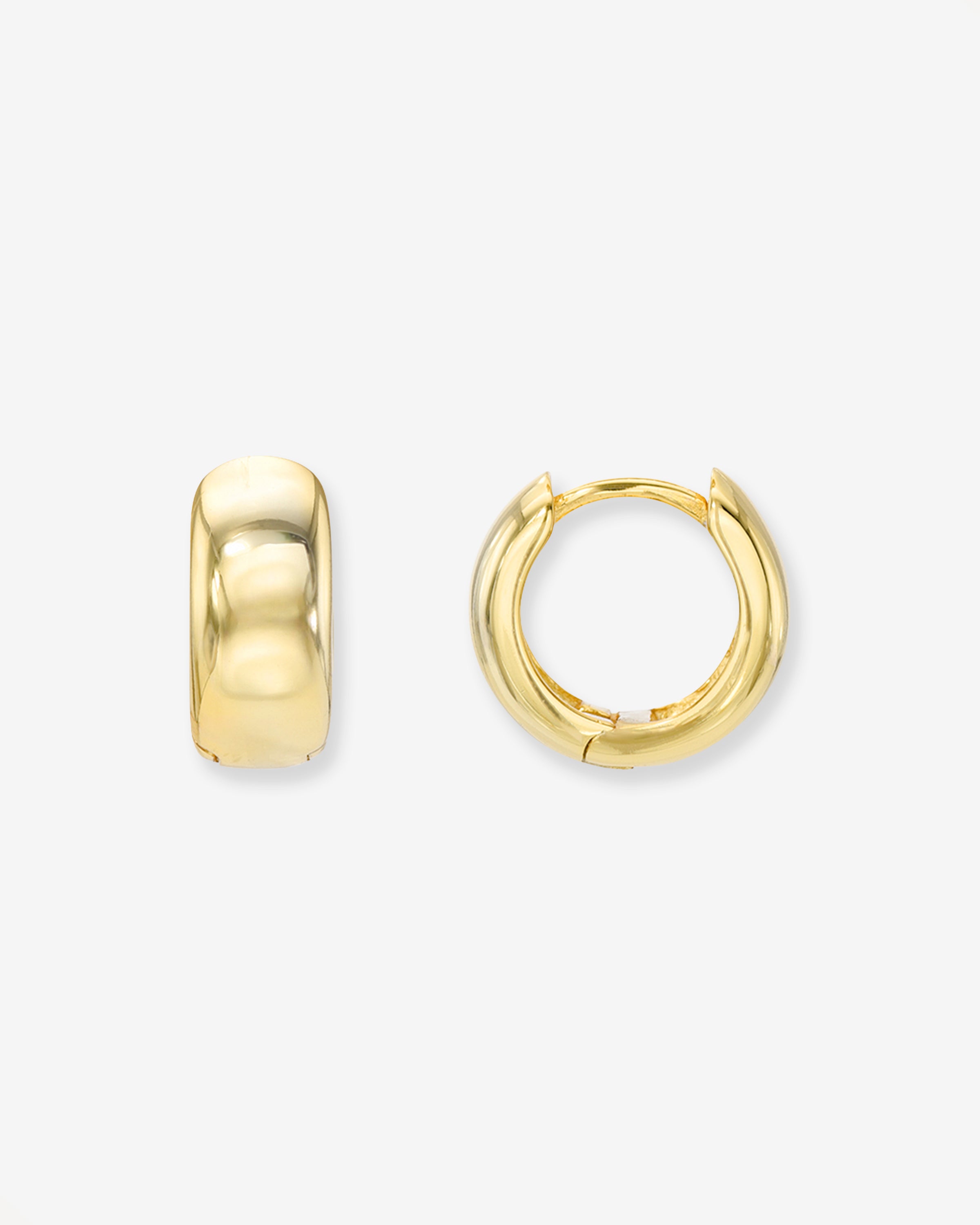 Small Thick Huggie Earrings Vermeil Zoe Lev Jewelry