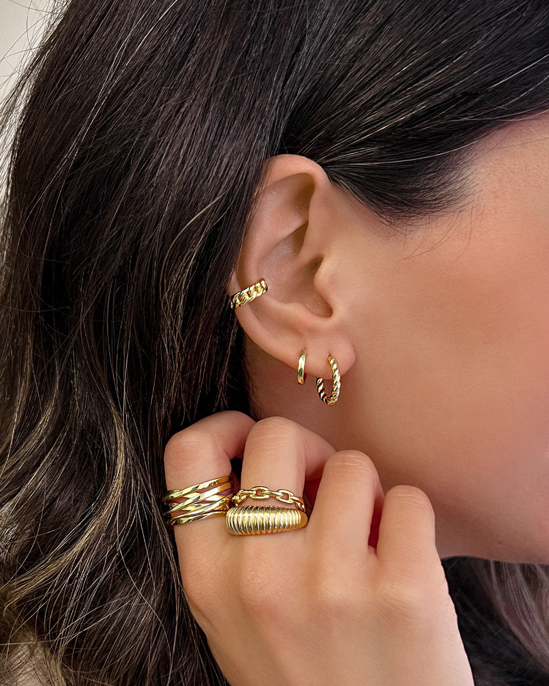 Wrap Around Ring Vermeil Zoe Lev Jewelry