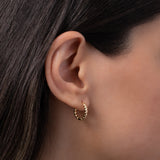 Medium Braided Hoop Earrings Vermeil Zoe Lev Jewelry