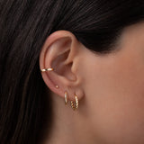 Medium Braided Hoop Earrings Vermeil Zoe Lev Jewelry