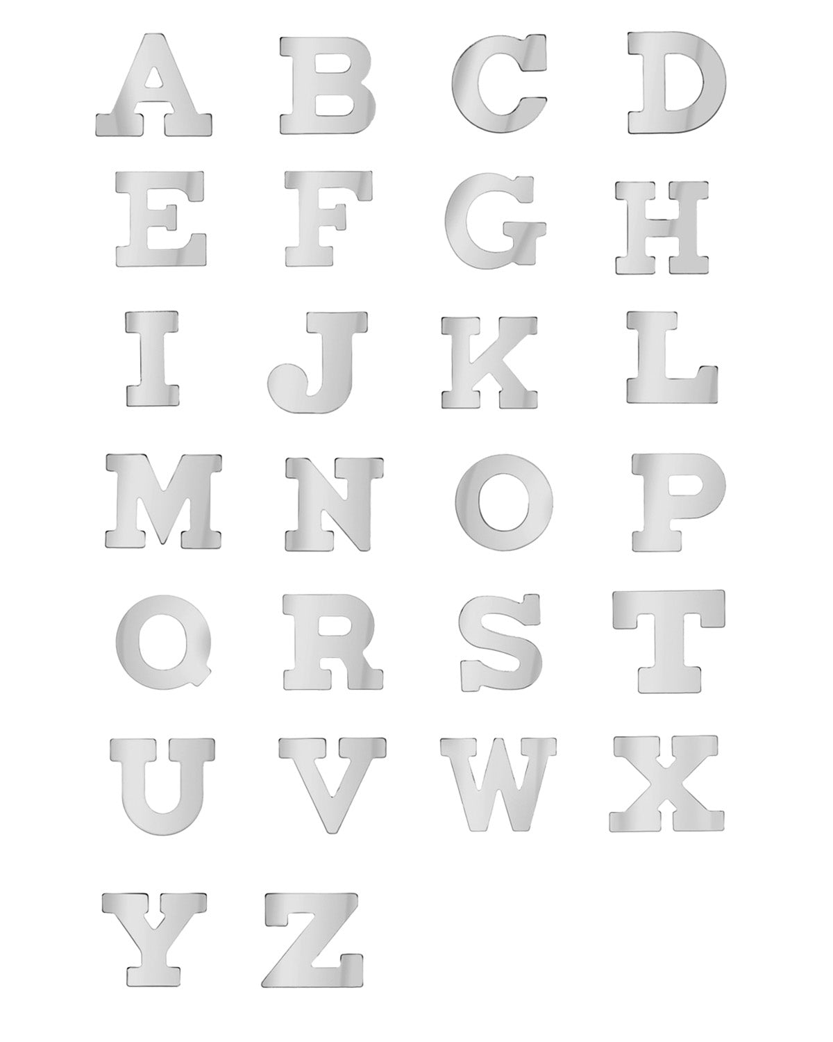 Mini 14k White Gold Initial Stud Earring SAMPLE SALE Zoe Lev Jewelry