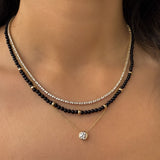 Lab Diamond Bezel Necklace Zoe Lev Jewelry
