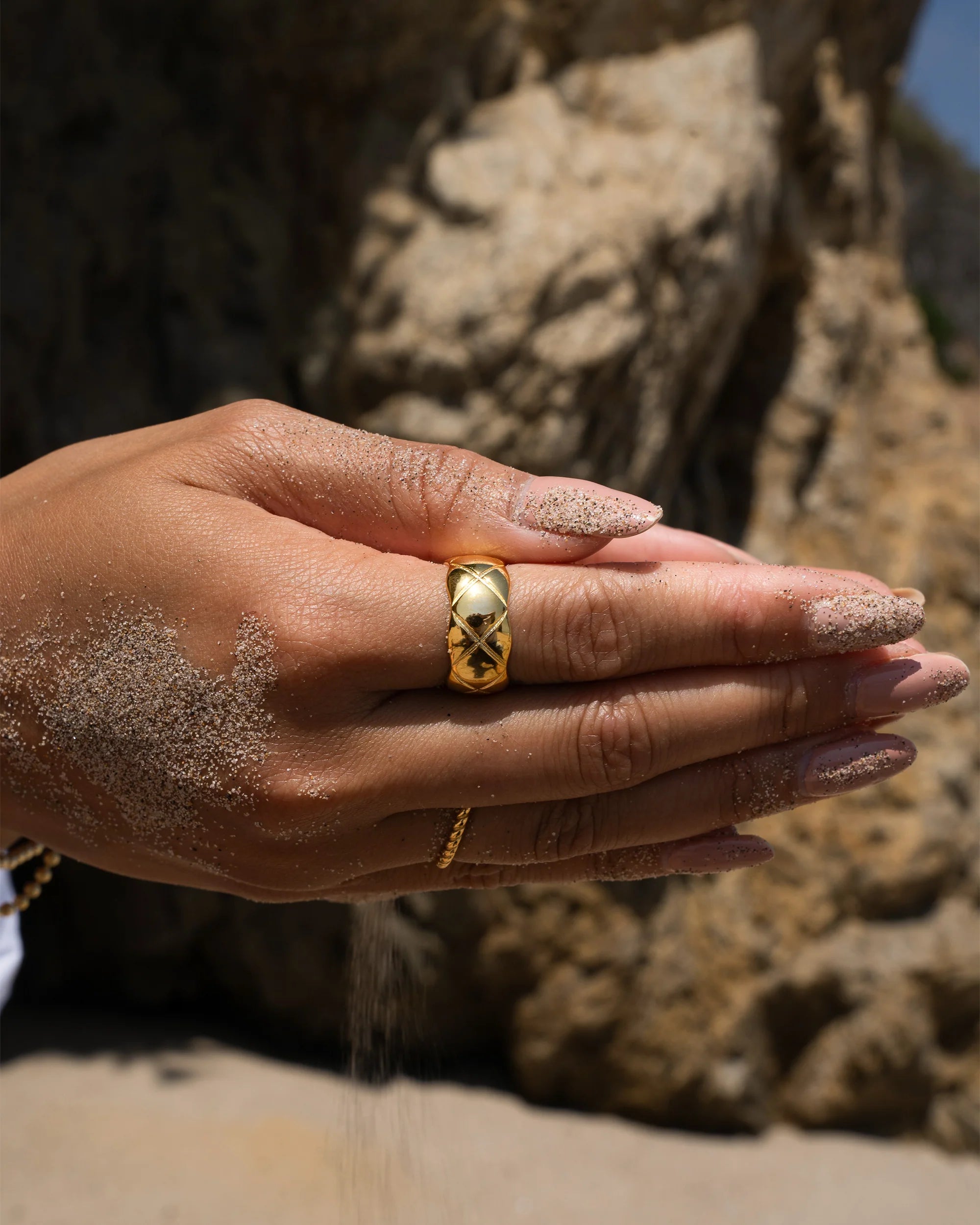 Quilted Ring Vermeil Zoe Lev Jewelry