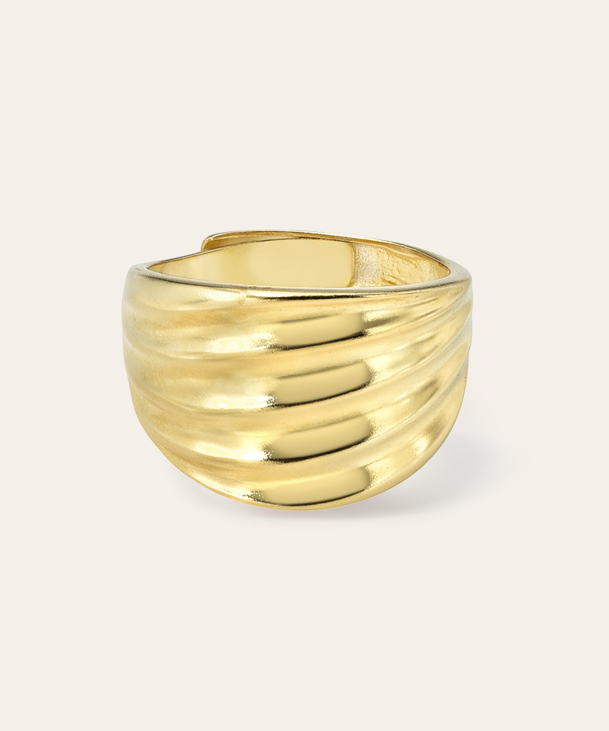 Wavy Band Ring Vermeil Zoe Lev Jewelry