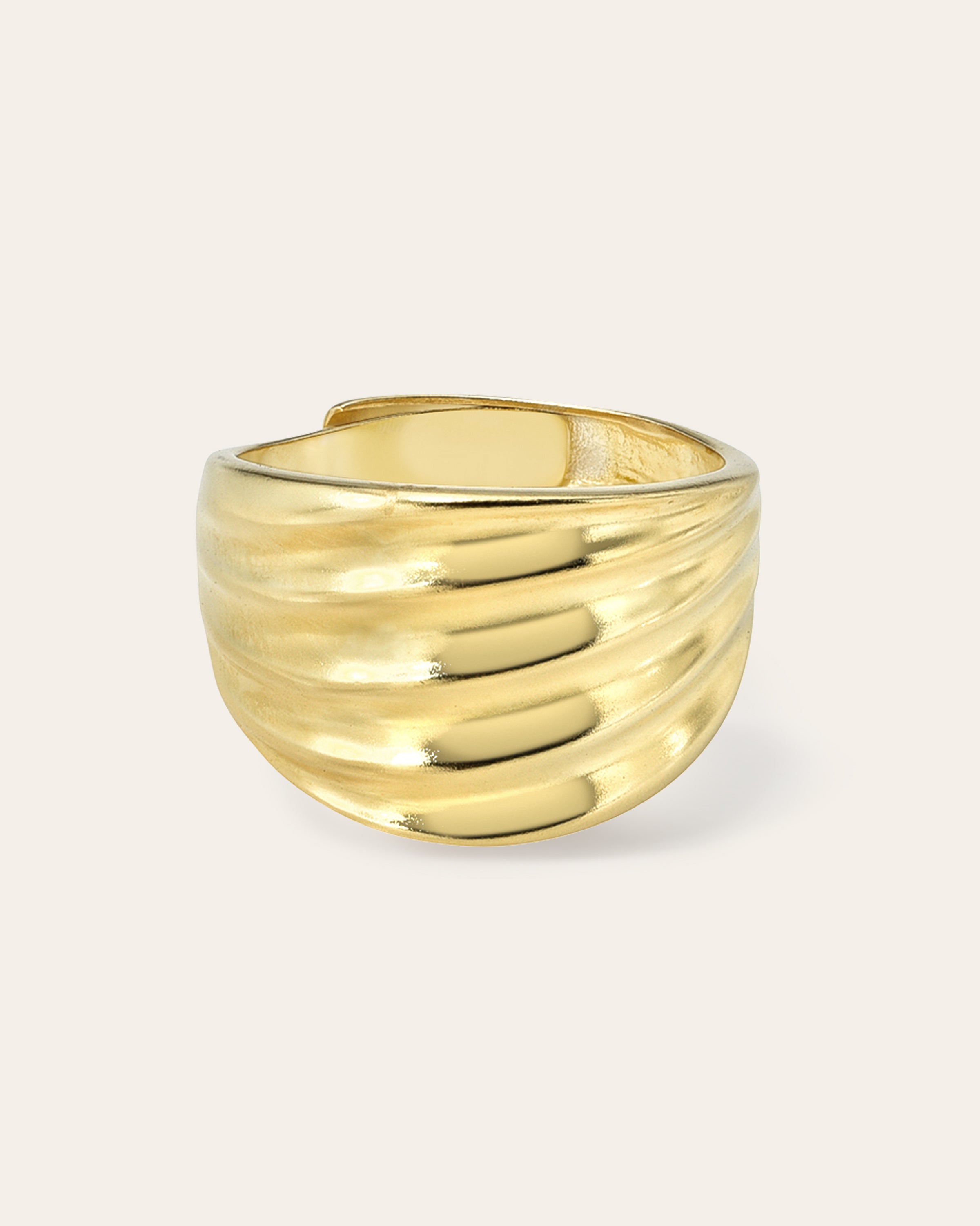 Wavy Band Ring Vermeil Zoe Lev Jewelry