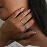 Diamond Labradorite Ring Zoe Lev Jewelry