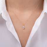 White Topaz Pear Pendant SAMPLE SALE Zoe Lev Jewelry