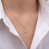 White Topaz Pear Pendant SAMPLE SALE Zoe Lev Jewelry