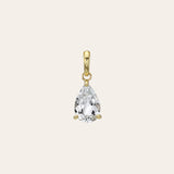 White Topaz Pear Pendant SAMPLE SALE Zoe Lev Jewelry