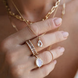 White Topaz Pear Pendant SAMPLE SALE Zoe Lev Jewelry