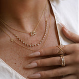 14k Gold Large X Ring Zoe Lev Jewelry