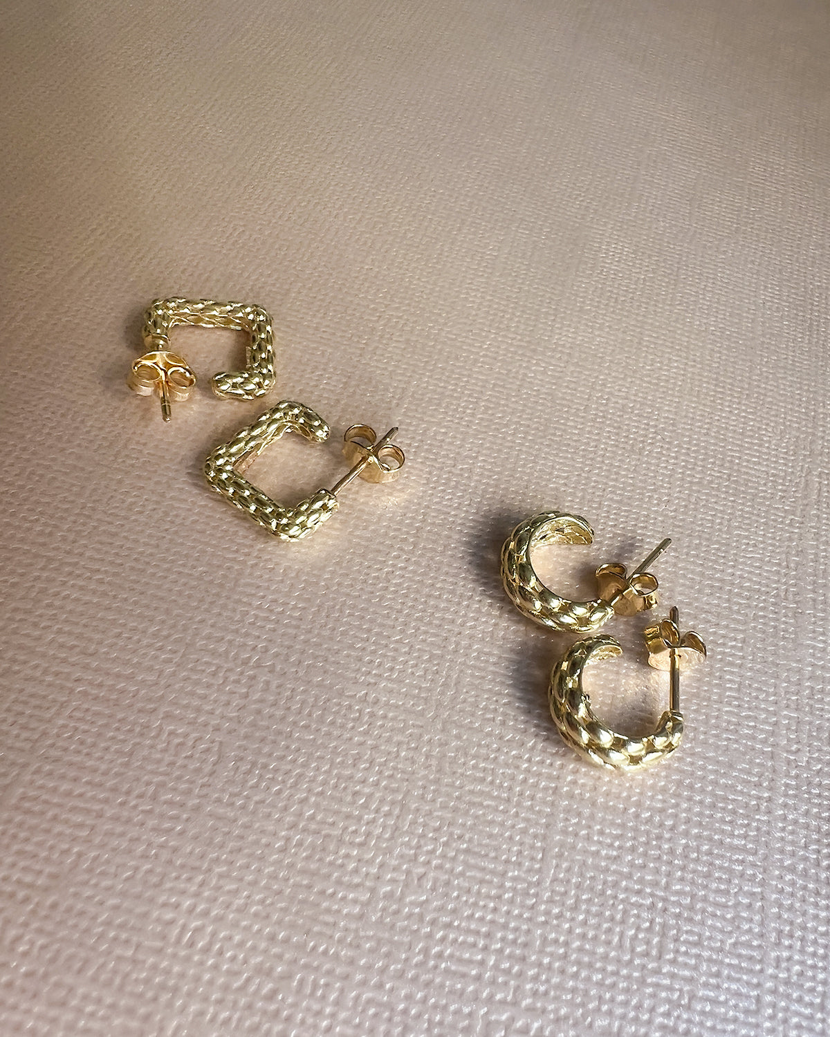 14K Gold Woven Round Stud Earrings Studs Zoe Lev Jewelry