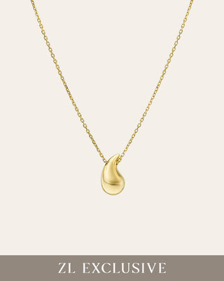 14K Gold Teardrop Necklace