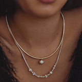14k Gold Fluted East-West Collar