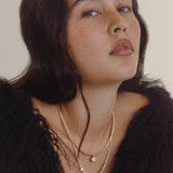 14k Gold Fluted East-West Collar