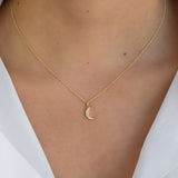 Diamond Moon Pendant