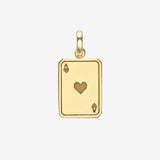 14k Gold Ace of Hearts Pendant Personalized Zoe Lev Jewelry