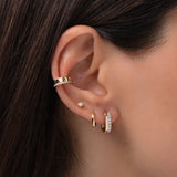 14K Gold Small Huggie Earrings Hoops & Huggies Zoe Lev Jewelry