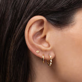 14K Gold Small Huggie Earrings Hoops & Huggies Zoe Lev Jewelry