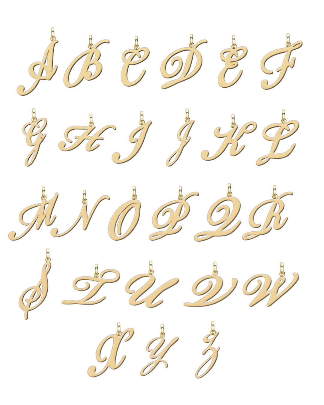 14K Gold Script Initial Necklace Personalized Zoe Lev Jewelry