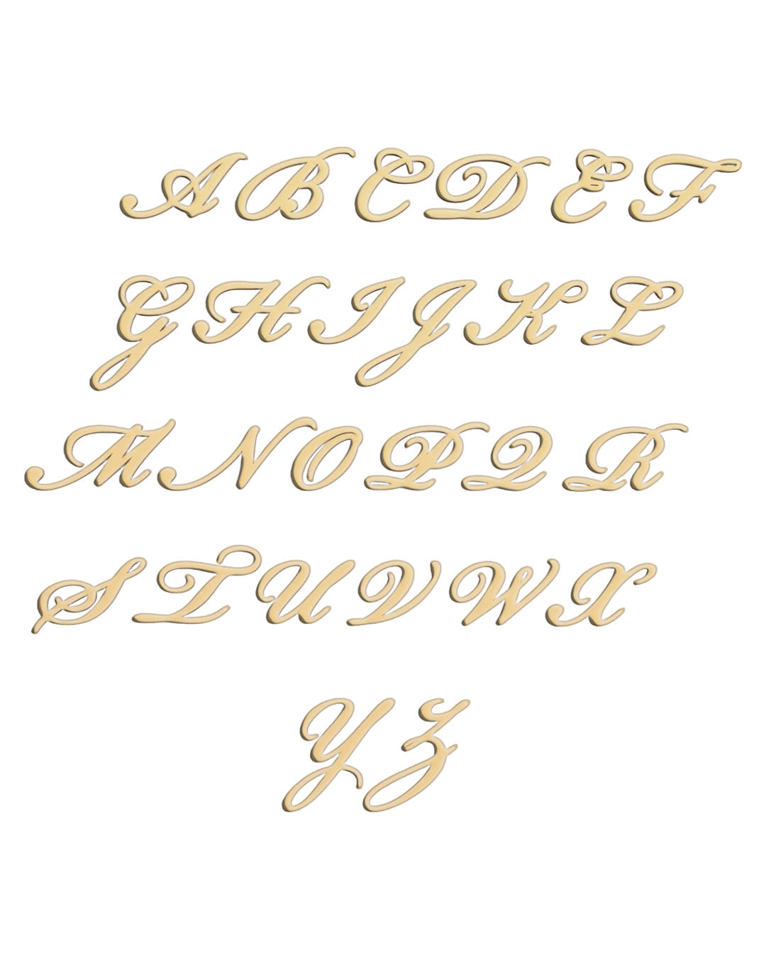 14k Gold Script Initial Asymmetrical Necklace Personalized Zoe Lev Jewelry