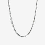 Lab Diamond Graduated Bezel Tennis Necklace