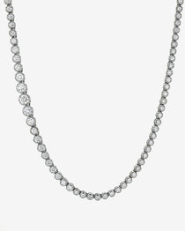 Lab Diamond Graduated Bezel Tennis Necklace Tennis Necklace Zoe Lev Jewelry