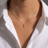14k Gold Triple Birthstone Bezel Pendant Necklace Personalized Zoe Lev Jewelry