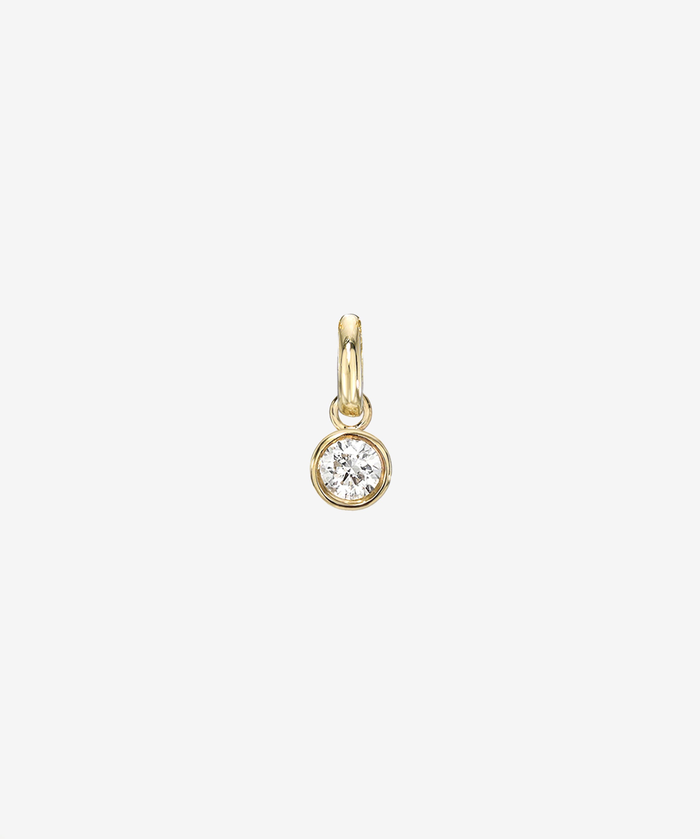 Bezel Diamond Pendant Zoe Lev Jewelry