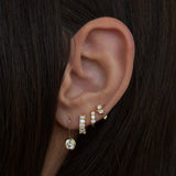 14k Gold Lab Diamond Bezel Drop Earrings Zoe Lev Jewelry