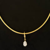 14K Gold Large Collar Necklace With Black Rhodium Lab Diamond Personalized Zoe Lev Jewelry