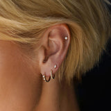 Multi Diamond Shape Huggies Hoops & Huggies Zoe Lev Jewelry