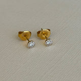 Diamond Pave Round Studs - Pair SAMPLE SALE Zoe Lev Jewelry