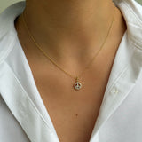 Diamond Peace Pendant Zoe Lev Jewelry