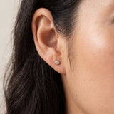 Bezel Diamond Stud Earrings Zoe Lev Jewelry
