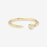 Diamond Nail Cuff Ring Zoe Lev Jewelry