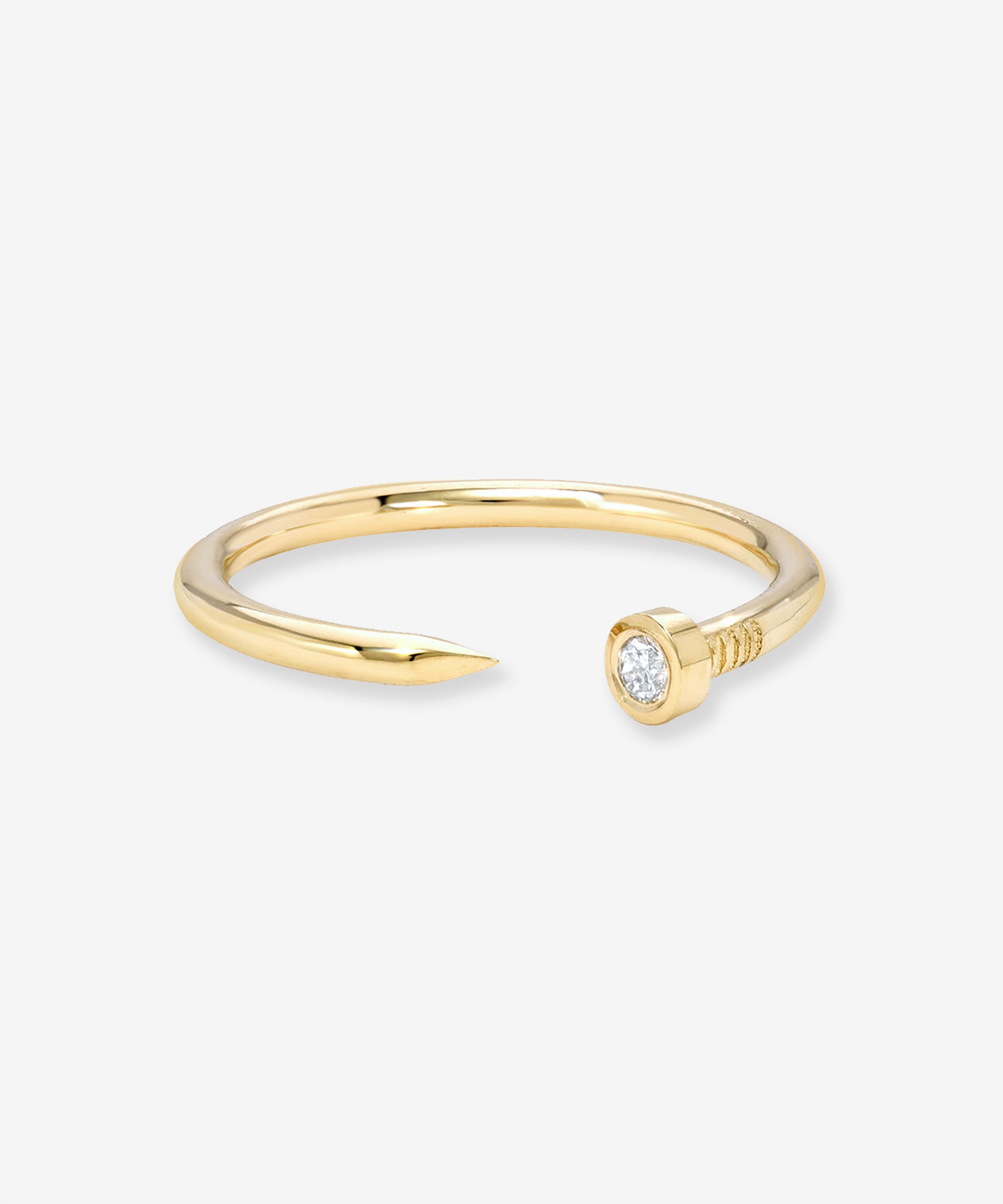 Diamond Nail Cuff Ring Zoe Lev Jewelry