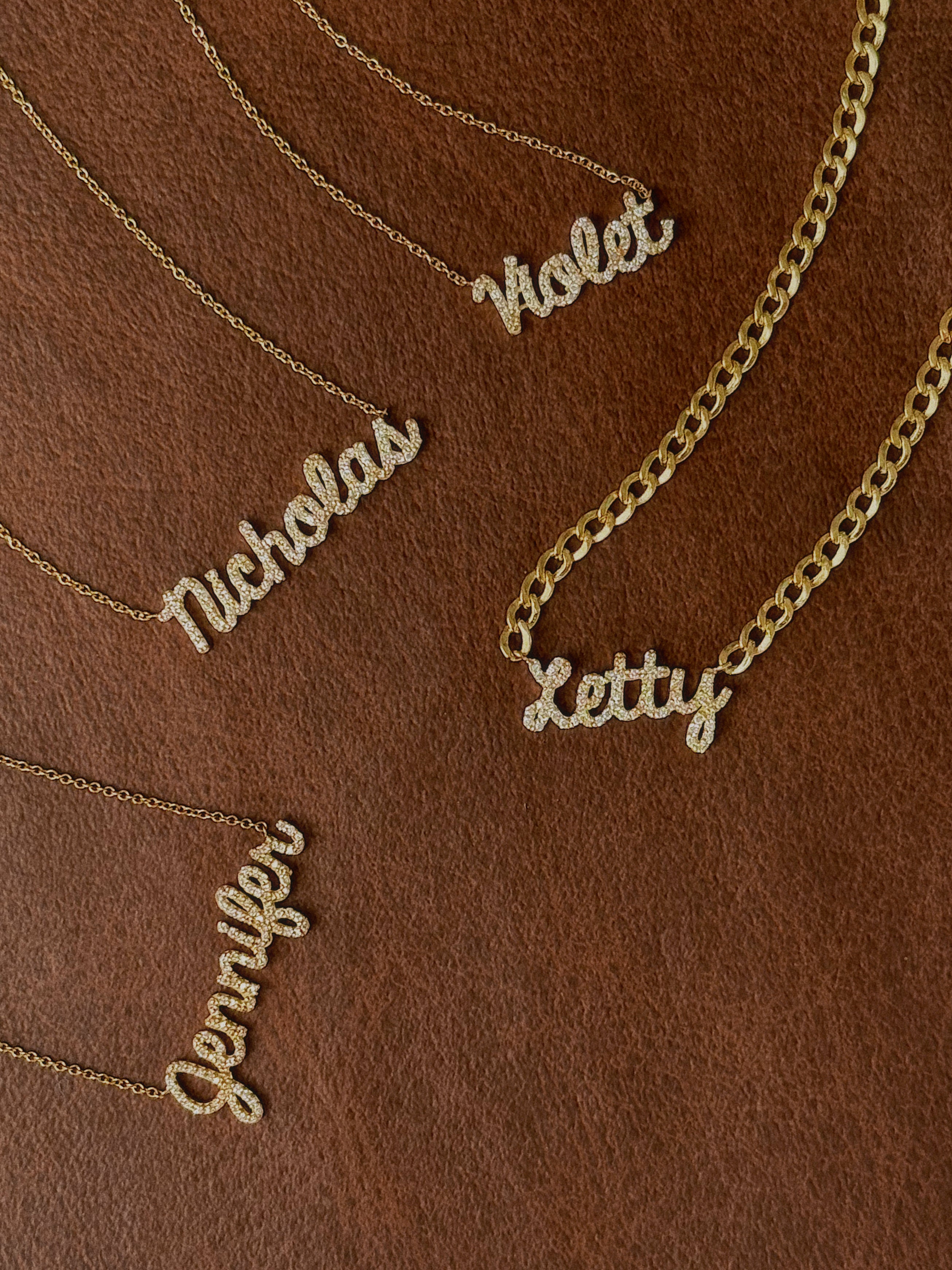 Diamond Name Necklace Personalized Zoe Lev Jewelry
