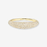 Diamond Pave Dome Ring Zoe Lev Jewelry